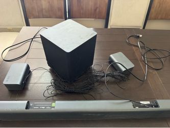 Sound bar with woofer and other parts system