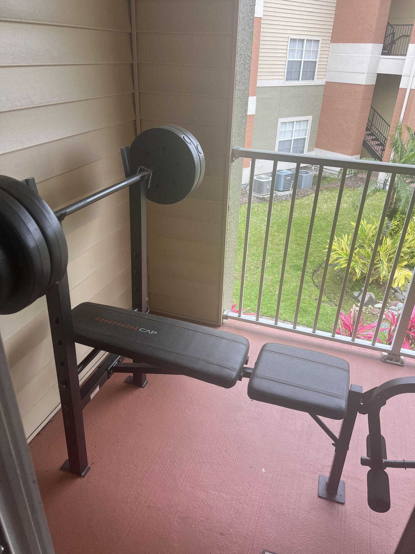 Work Out Bench And Weights