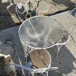 Rod Iron Vintage Table Set