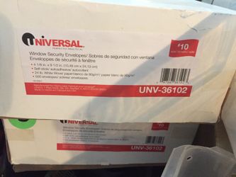 Universal packs of window envelopes office products