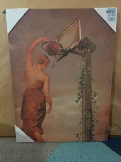 Large Canvas Wall Art Basketball Print