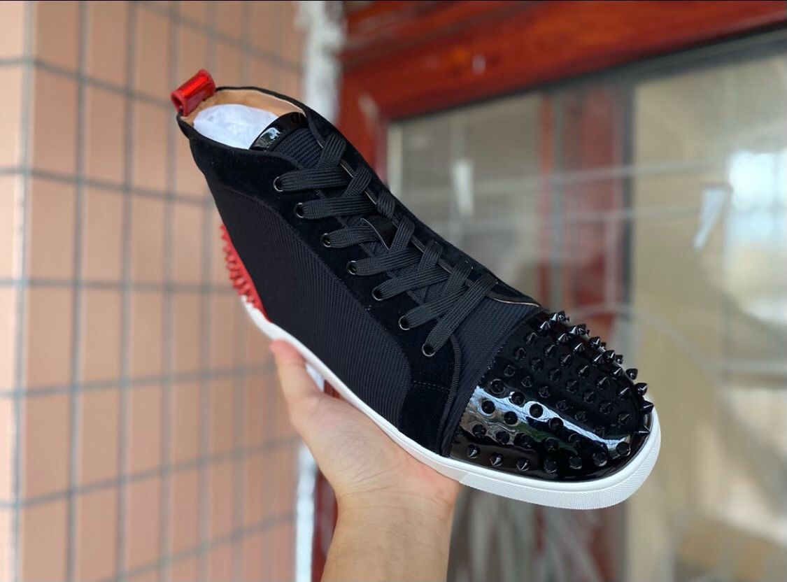 Black and red christian louboutin sneakers online