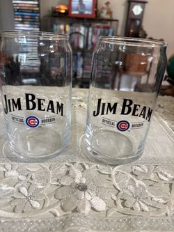 Jim Beam Official CHICAGO CUBS Bourbon  Glasses