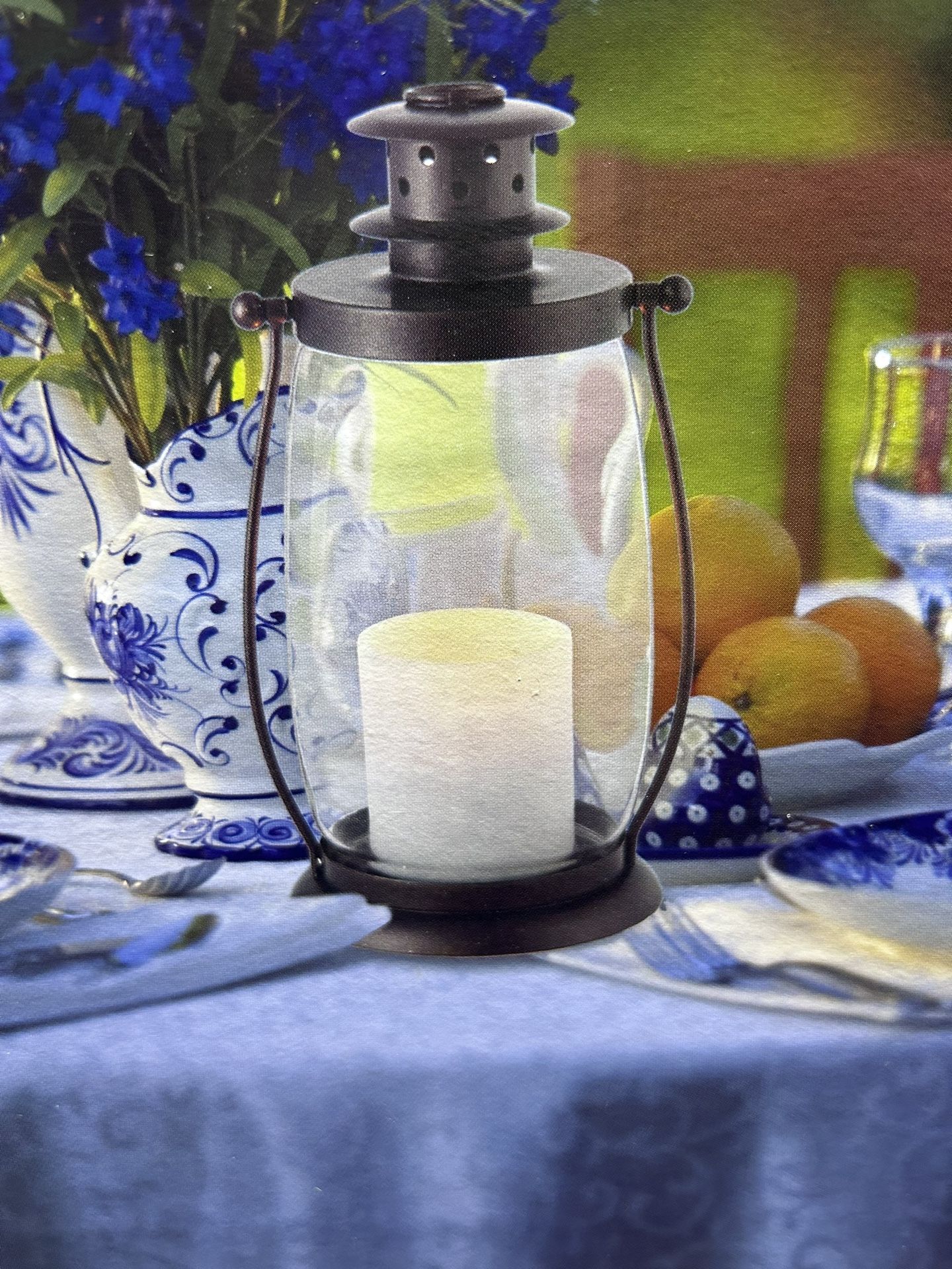 flameless led lantern - see pics for measurements home garden decor new in open box