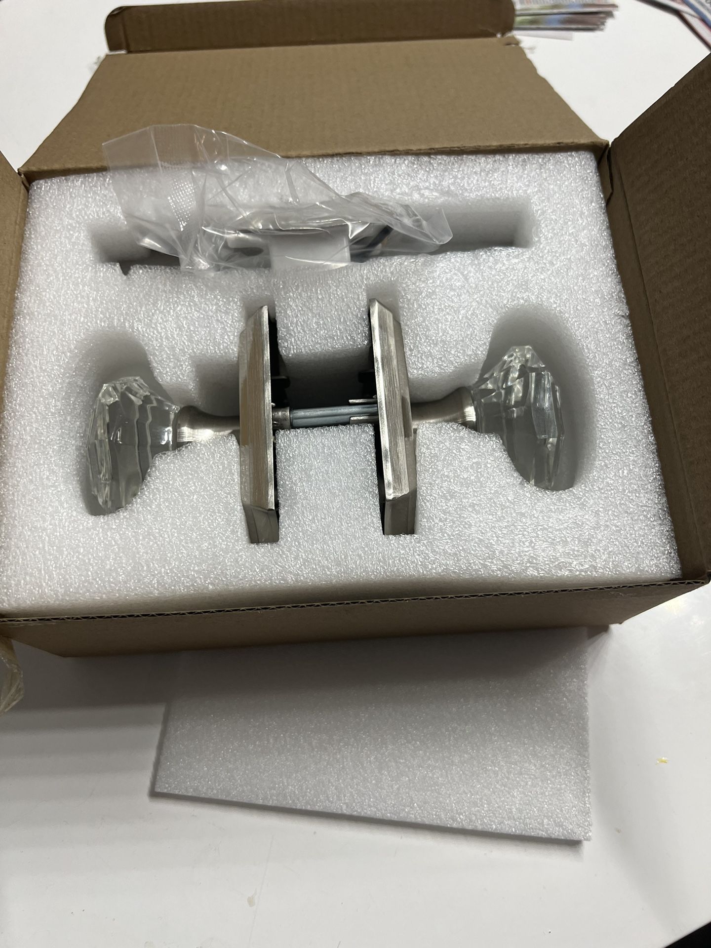 3 New Cristal Privacy Door Knobs