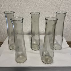 9in Tall Clear Vases
