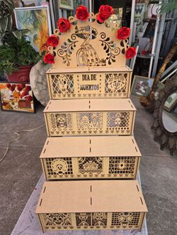 Assembled MDF Wood Altar for Day of the Dead Offering