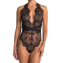 FREE PEOPLE Showoff Lace Bodysuit Womens Medium