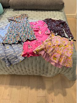 4 girls dresses & 1 skirt from brand Tea size6/7 bundle