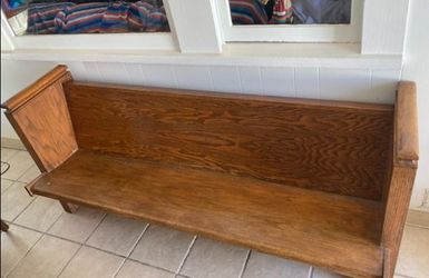 Original Oak Church Pew
