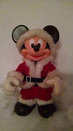 Vintage Mickey Mouse Santa Doll