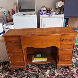 Small Desk Vintage Solid Wood