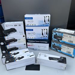 Lot Of 11 Various Laser-jet Ink Toner Cartridges Colors And Sizes HP OFFICE DEPOT CANON  
