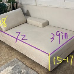 Modern Cream Chaise Left-arm Lounge — Oversized & Comfortable