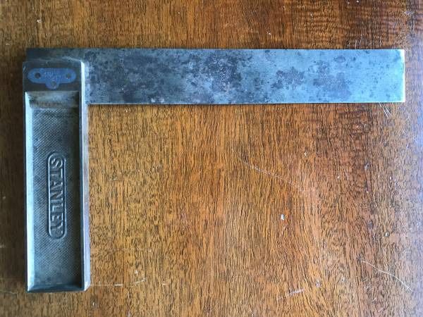 Rare Stanley NO. 2 Type 1B Improved Try Square w/Lead Fill ca. 1874-87