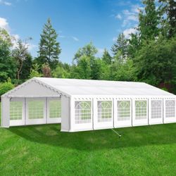 20x40FT Party Tent Heavy Duty, Large Wedding Event Shelters with 7 Carry Bags & Removable Sidewalls, Outdoor Canopy Gazebo Commercial Tents for Partie