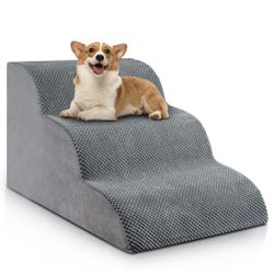 Dog Stairs for Small Dogs, 3-Step Dog Stairs