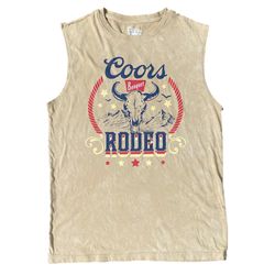 Coors Banquet Rodeo Sleeveless Tank Shirt Hybrid S