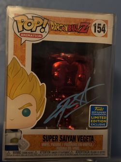 vegeta funko pop sign
