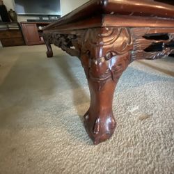  Hardwood Hand Carved Asian Inspired Coffee Table