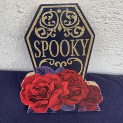 Halloween Spooky Wood Tabletop Decor 7.5”.