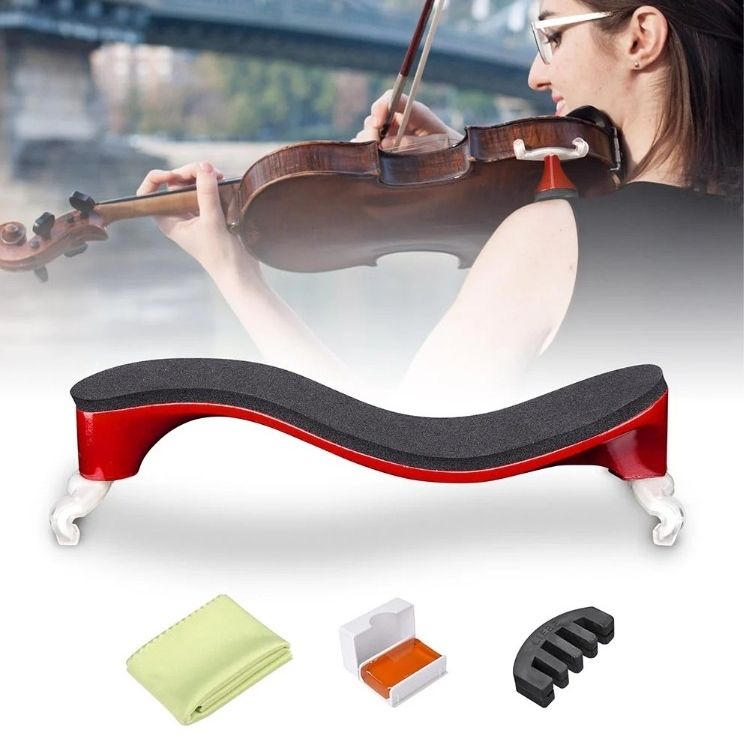 3/4-4/4 Violin Shoulder Rest with Adjustable Feet Maple Wood - Music Supplies - Spring Sale
