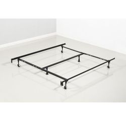 Adjustable Metal Bed Frame, Fits Twin/Full/Queen