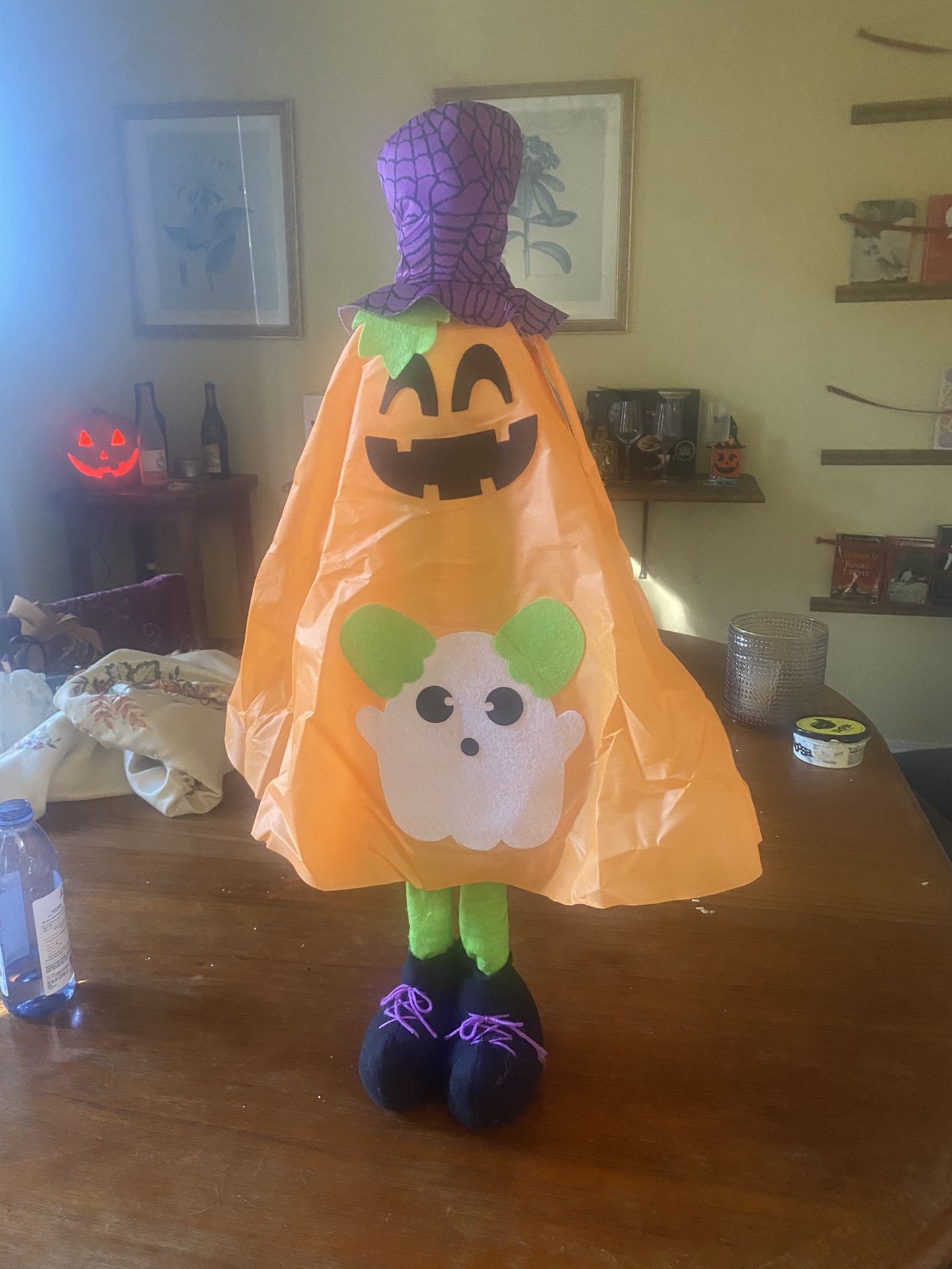 Pumpkin Man Trick Or Treater Halloween Decor