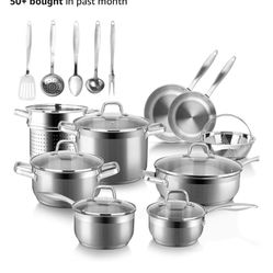 Duxtop 19 Piece Stainless Steel 