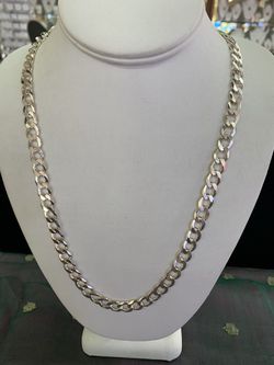Sterling silver Cuban link chain
