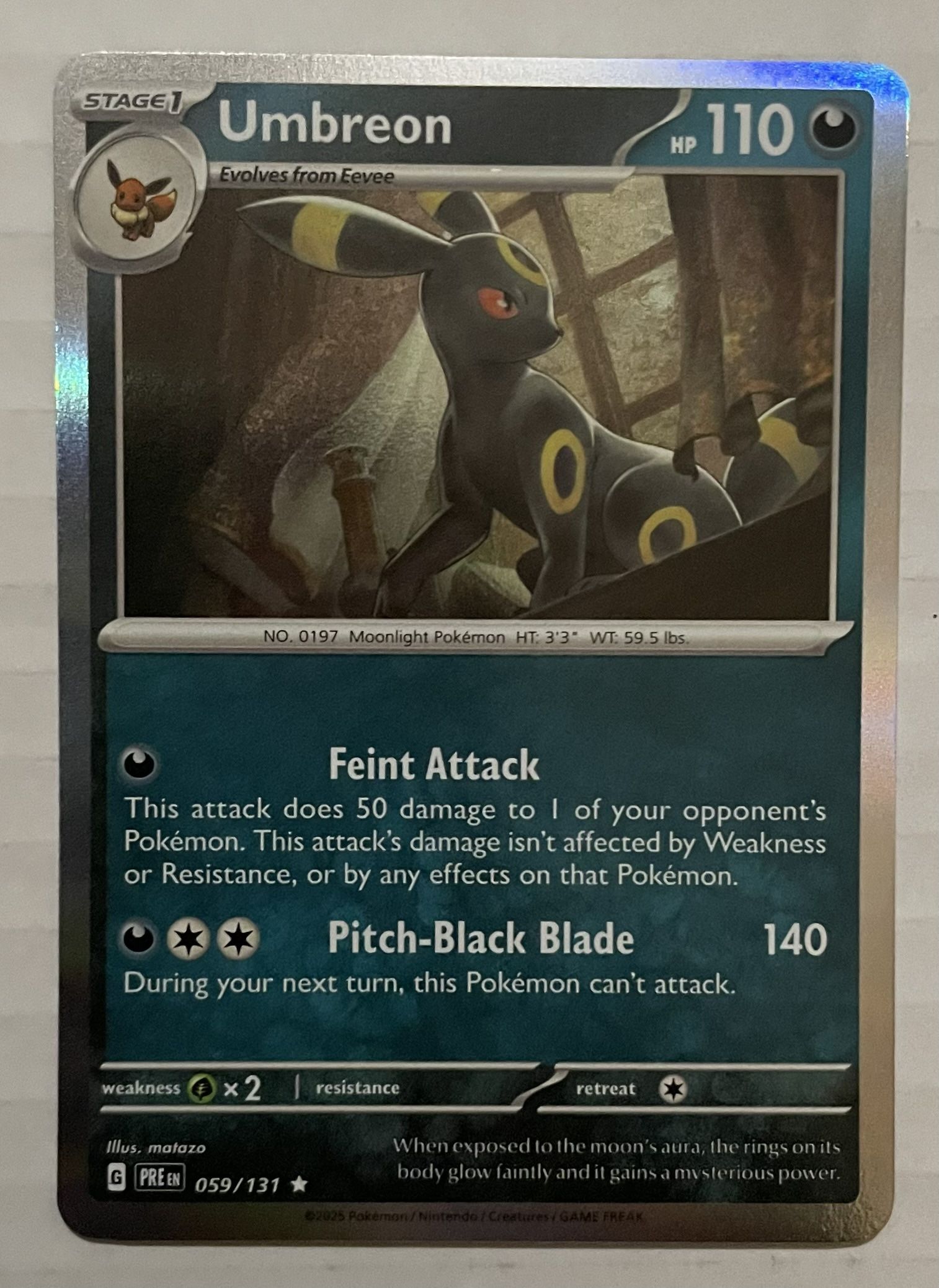 Umbreon Master Ball Pattern 059/131 Prismatic Evolution 