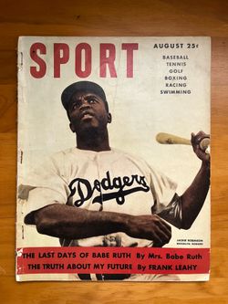 VINTAGE Sport Magazine August 1949 Jackie Robinson Newstand Edition
