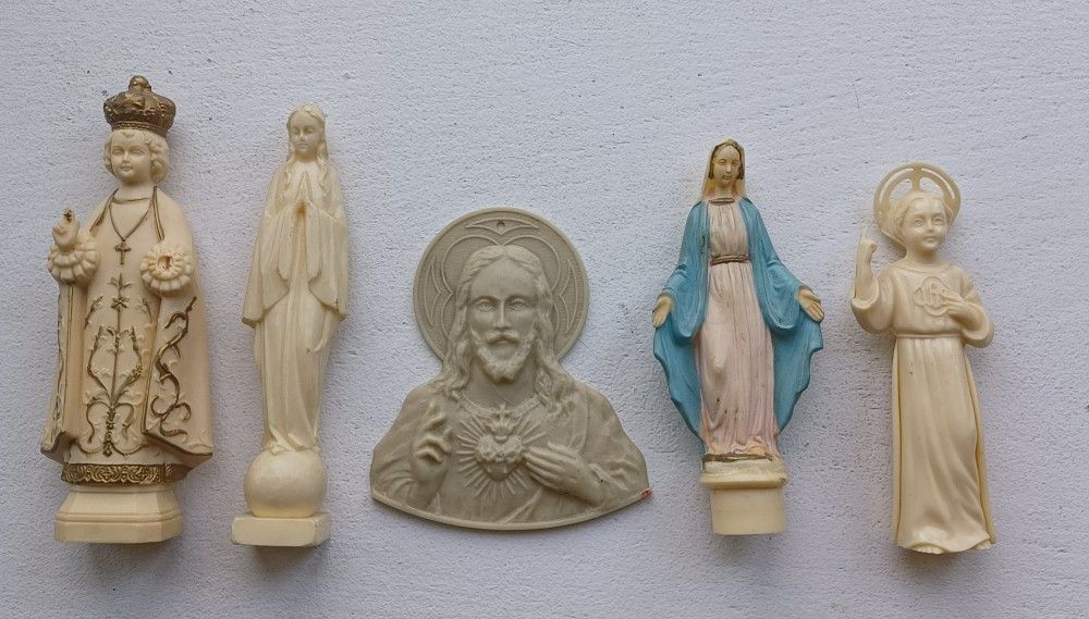 Lot of 5 Vintage 40's/50's Religious Statues