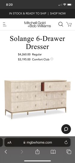 Mitchell Gold and Bob Williams Solange 6 Drawer Dresser- Pickup Only for  Sale in Orlando, FL - OfferUp