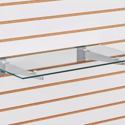 14 Glass Slatwall Shelves