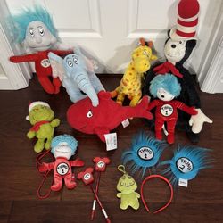 Dr Seuss Plush Lot etc $20 for All 
