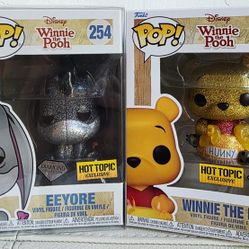 Funko Pop Disney Diamond Collection Winnie The Pooh and Eeyore Exclusives