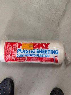 Husky 20 ft. x 25 ft. Clear 4 mil Plastic Sheeting