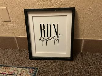 Bon Appétit Framed Wall Art Print 16x14W