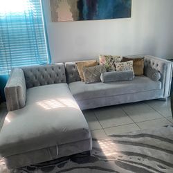 Gray Sofa With Rhinestones Only $1,099.00