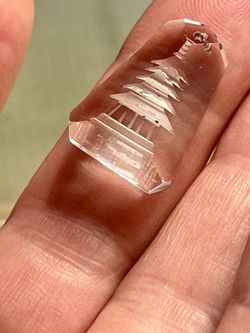 Japanese intaglio pagoda pendant vintage