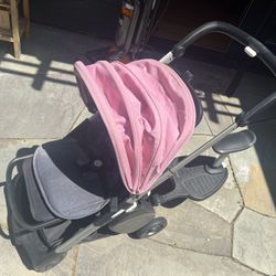 Bugaboo ant stroller with wheeled board for siblings 