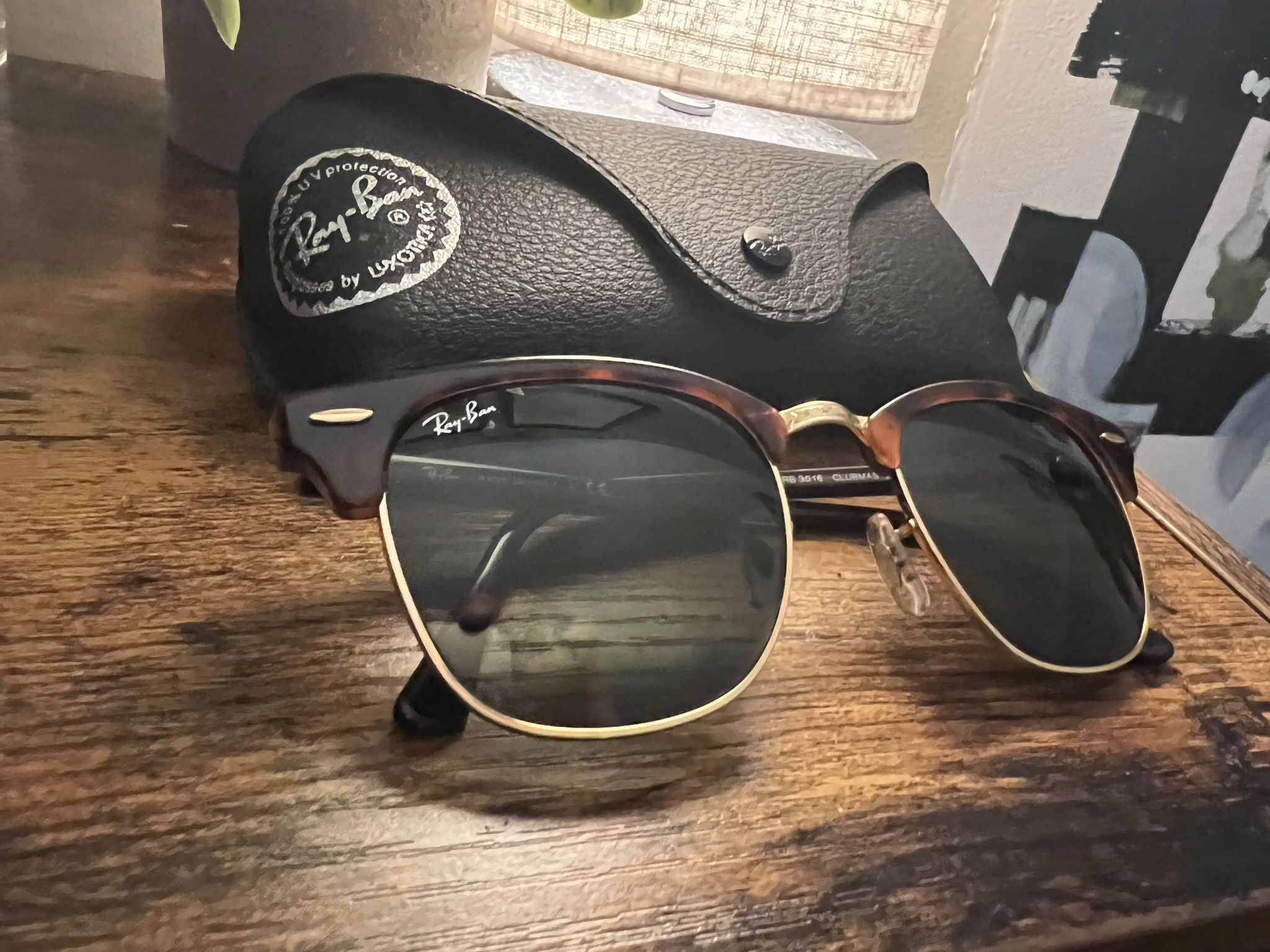Ray-Ban Clubmaster Sunglasses Tortoise/Gold