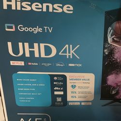 Hisense 55” UHD 4K tv 