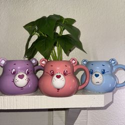Set Of 3 Care Bears Mugs 