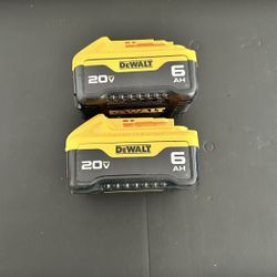 NEW Dewalt 6.0ah Battery 20-Volt ($140 for BOTH batteries)