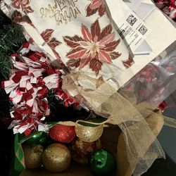 Christmas decor and gift wrapping items