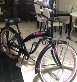 Black and pink Beach cruiser for sale