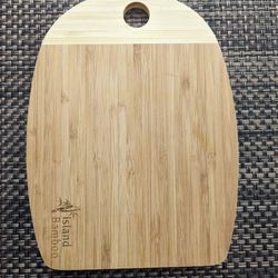 Island Bamboo, Bamboo Cutting Board, Charcuterie Serving Platter.  Handcrafted Truly Green! 8"x6".

Truly green! Uses renewable bamboo materials.