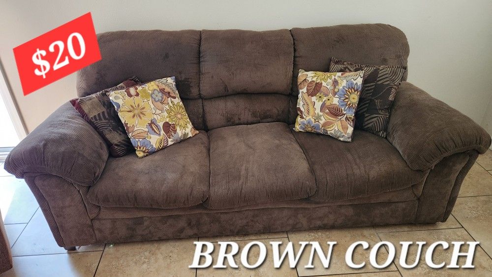 Living Room Used Brown Couch